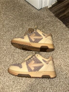 RARE Off-White out of office fur sneakers